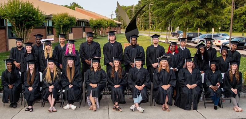 James H. Groves Adult High School 2023 graduates shown are in back (l-r) Brandon Guox-Torres, Wendy Pierre Noel, Jason Walker, Isaiah Rodriguez, Kyler Rementer, Joshua Johnson, Joshua French, Paul Webb, Ibrahim Salameh and Kevin Bamaca. In the middle are Sarah Griffiths, Katie Nicole Smith, Madison Marcelle, Jasmine Blanchard, Anyja Taylor and Jasmine Finney. In front are Myra Drummond, Kelly Bramble, Amanda Wocjik, Kaitlin Neel, Rosio lares, Ariana Aravanis, Lilliana Showacre, Courtney Corkran, McKenzi Walter, Shawnda Foreman and Carla Cole. SUBMITTED PHOTO